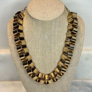 Express Vintage Big Gold Box Chain, Large Heavy Chain Collar Necklace 22"